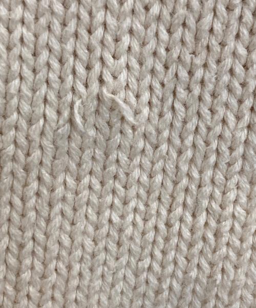 POLO RALPH LAUREN（ポロ・ラルフローレン）POLO RALPH LAUREN (ポロ・ラルフローレン) ワンポイントコットンニット アイボリー サイズ:Ｌの古着・服飾アイテム