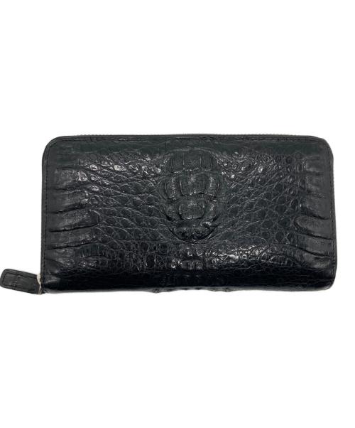 GODANE（ゴダン）GODANE (ゴダン) クロコレザーラウンドファスナーウォレット ブラックの古着・服飾アイテム