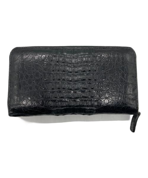 GODANE（ゴダン）GODANE (ゴダン) クロコレザーラウンドファスナーウォレット ブラックの古着・服飾アイテム