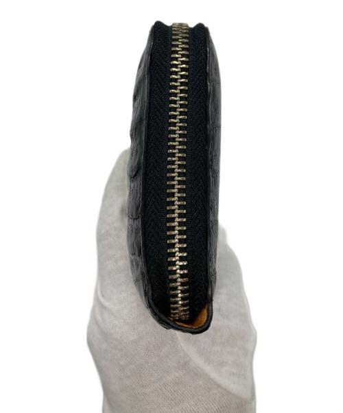 GODANE（ゴダン）GODANE (ゴダン) クロコレザーラウンドファスナーウォレット ブラックの古着・服飾アイテム