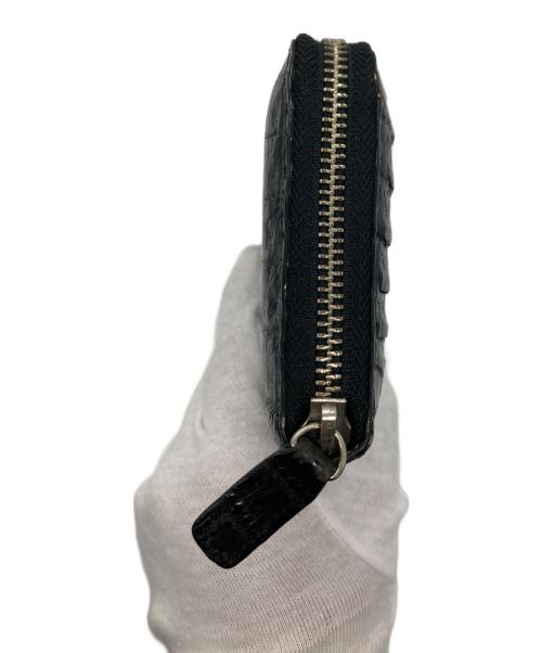 GODANE（ゴダン）GODANE (ゴダン) クロコレザーラウンドファスナーウォレット ブラックの古着・服飾アイテム