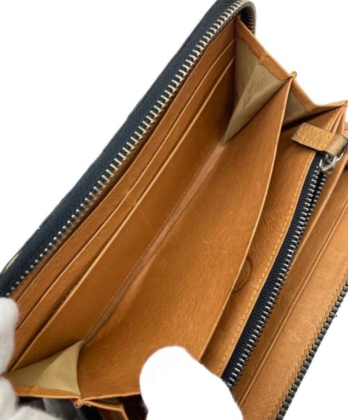 GODANE（ゴダン）GODANE (ゴダン) クロコレザーラウンドファスナーウォレット ブラックの古着・服飾アイテム