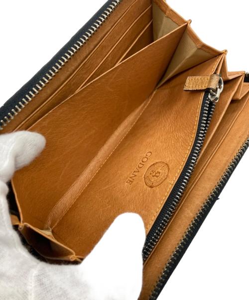 GODANE（ゴダン）GODANE (ゴダン) クロコレザーラウンドファスナーウォレット ブラックの古着・服飾アイテム