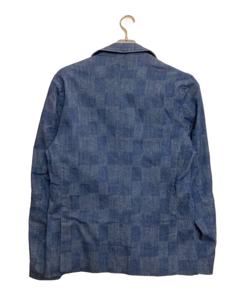 Desigual（デシグアル）Desigual (デシグアル) チェックデニムブレザー インディゴ サイズ:Ｍの古着・服飾アイテム