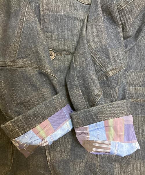 Desigual（デシグアル）Desigual (デシグアル) チェックデニムブレザー インディゴ サイズ:Ｍの古着・服飾アイテム
