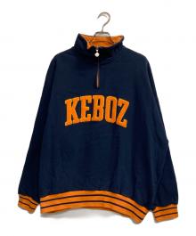 KEBOZ（ケボズ）の古着「ロゴハーフジップスウェット」｜オレンジ×ネイビー