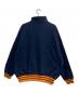 KEBOZ (ケボズ) ロゴハーフジップスウェット オレンジ×ネイビー サイズ:L：5000円