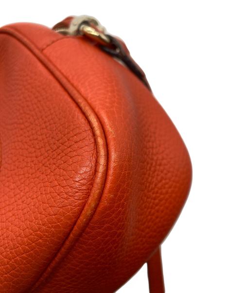 GUCCI（グッチ）GUCCI (グッチ) ソーホーインターロッキングGディスコレザーショルダーバッグ オレンジの古着・服飾アイテム