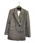 WE11DONEウェルダン）の古着「バックオープンダブルテーラードジャケット」｜ブラック×ホワイト