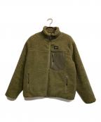 TAIONタイオン）の古着「リバーシブルボアダウンジャケット」｜グリーン