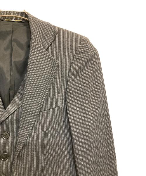 Vivienne Westwood man（ヴィヴィアン ウェストウッド マン）Vivienne Westwood man (ヴィヴィアン ウェストウッド マン) レイヤードライクストライプスーツ ブラック サイズ:44の古着・服飾アイテム