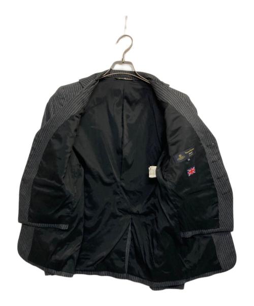 Vivienne Westwood man（ヴィヴィアン ウェストウッド マン）Vivienne Westwood man (ヴィヴィアン ウェストウッド マン) レイヤードライクストライプスーツ ブラック サイズ:44の古着・服飾アイテム