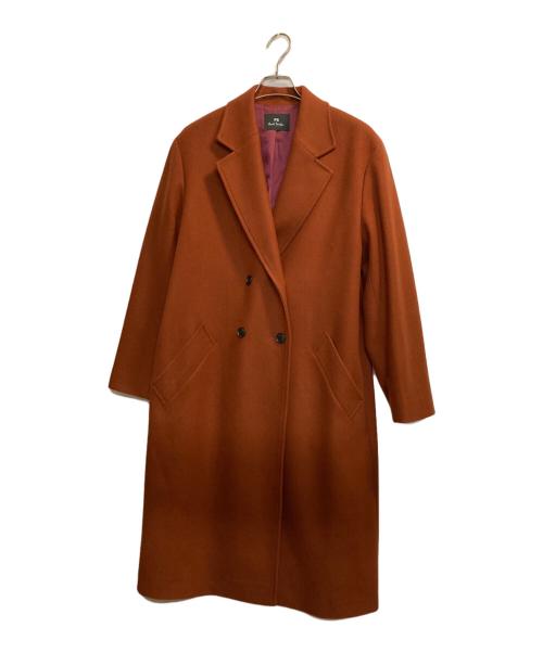 PS Paul Smith（ＰＳポールスミス）PS Paul Smith (ＰＳポールスミス) ダブルチェスターコート オレンジ サイズ:Ｌの古着・服飾アイテム