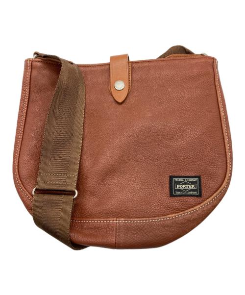 PORTER（ポーター）PORTER (ポーター) CISCO SHOULDER BAG / シスコレザーショルダーバッグ ブラウンの古着・服飾アイテム