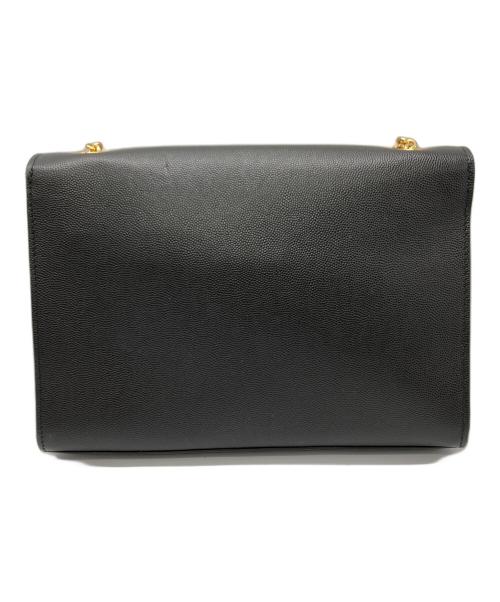 FURLA（フルラ）FURLA (フルラ) チェーンショルダーFロゴフラップバッグ ブラックの古着・服飾アイテム