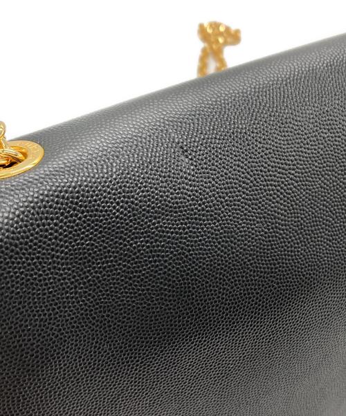 FURLA（フルラ）FURLA (フルラ) チェーンショルダーFロゴフラップバッグ ブラックの古着・服飾アイテム