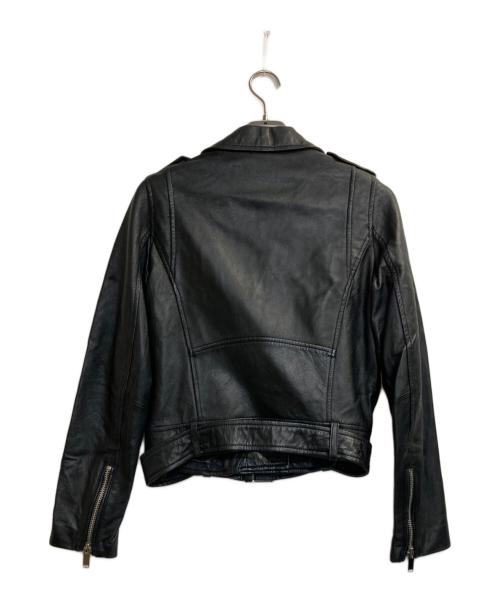 ZARA（ザラ）ZARA (ザラ) ラムレザーダブルライダースジャケット ブラック サイズ:Ｓの古着・服飾アイテム