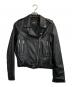 ZARA（ザラ）の古着「ラムレザーダブルライダースジャケット」｜ブラック