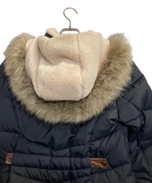 LAUREN RALPH LAUREN（ローレンラルフローレン）LAUREN RALPH LAUREN (ローレンラルフローレン) ファー付フーデッドダウンコート ネイビー サイズ:Ｍの古着・服飾アイテム