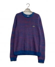 LACOSTE LIVE（ラコステライブ）の古着「ミックスニット」｜ブルー×レッド