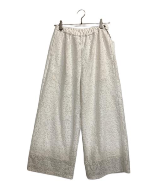 GRACE CONTINENTAL（（グレースコンチネンタル）GRACE CONTINENTAL (（グレースコンチネンタル) レースワイドパンツ ホワイト サイズ:36の古着・服飾アイテム