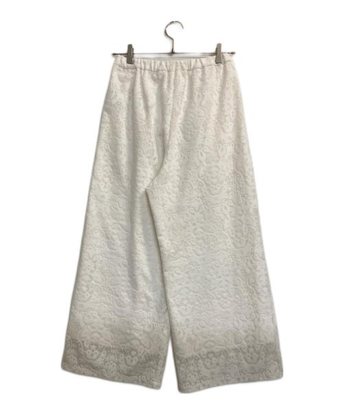 GRACE CONTINENTAL（（グレースコンチネンタル）GRACE CONTINENTAL (（グレースコンチネンタル) レースワイドパンツ ホワイト サイズ:36の古着・服飾アイテム