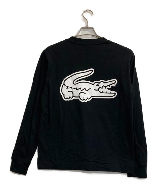 LACOSTE（ラコステ）LACOSTE (ラコステ) オーバーサイズ バックプリント ロングスリーブTシャツ ブラック サイズ:Ｓの古着・服飾アイテム
