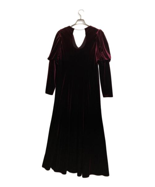 Ameri（アメリ）Ameri (アメリ) VELOUR PUFF SLEEVE DRESS ボルドー サイズ:Ｍの古着・服飾アイテム
