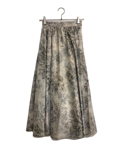Ameri（アメリ）AMERI (アメリ) LAYLA DOUBLE LAYER SHEER SKIRT ベージュ×グレー サイズ:Sの古着・服飾アイテム