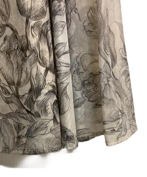 Ameri（アメリ）AMERI (アメリ) LAYLA DOUBLE LAYER SHEER SKIRT ベージュ×グレー サイズ:Sの古着・服飾アイテム