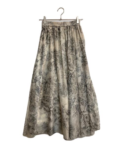 Ameri（アメリ）AMERI (アメリ) LAYLA DOUBLE LAYER SHEER SKIRT ベージュ×グレー サイズ:Sの古着・服飾アイテム