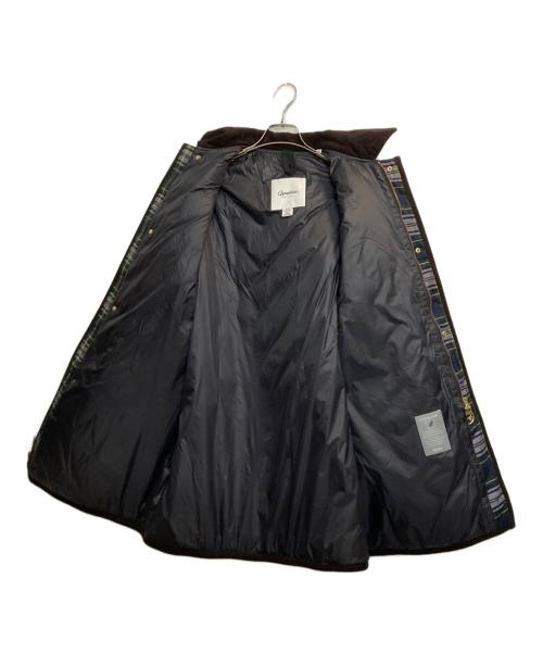 Gymphlex（ジムフレックス）Gymphlex (ジムフレックス) タータンキルトダウンジャケット ネイビー×グリーン サイズ:14の古着・服飾アイテム