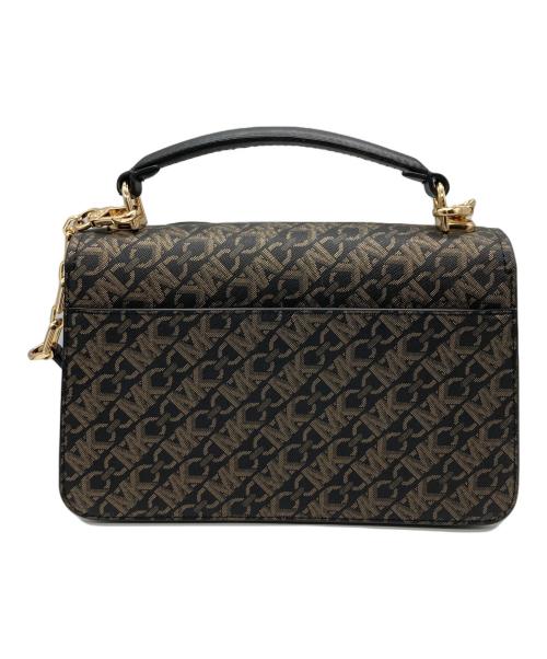 MICHAEL KORS（マイケル・コース）MICHAEL KORS (マイケル・コース) DELANCEY モノグラム2WAYバッグ ブラック×ゴールドの古着・服飾アイテム
