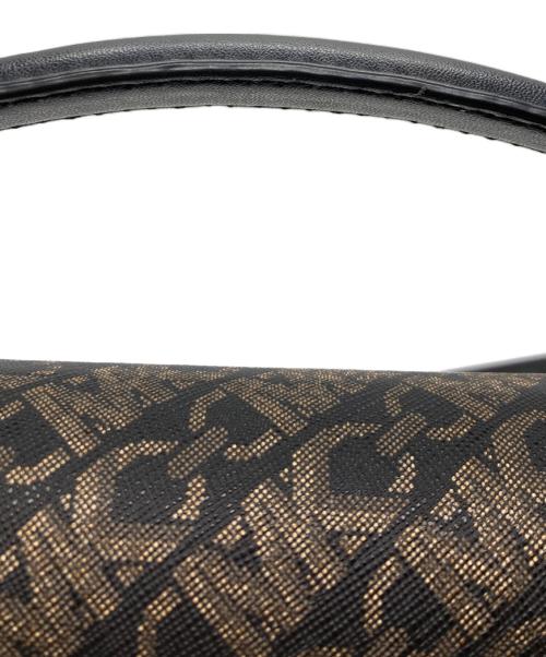 MICHAEL KORS（マイケル・コース）MICHAEL KORS (マイケル・コース) DELANCEY モノグラム2WAYバッグ ブラック×ゴールドの古着・服飾アイテム