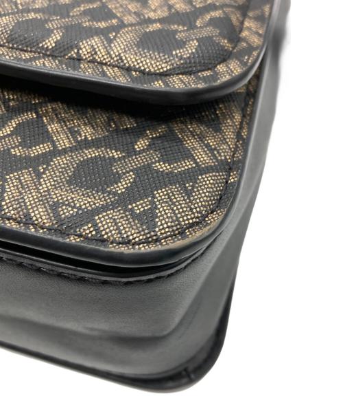 MICHAEL KORS（マイケル・コース）MICHAEL KORS (マイケル・コース) DELANCEY モノグラム2WAYバッグ ブラック×ゴールドの古着・服飾アイテム