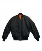 VALLEY APPARELバレー アパレル）の古着「MA-1 フライトナイロンジャケット」｜ブラック