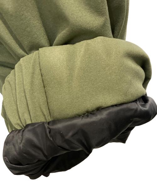 FIRST DOWN（ファーストダウン）FIRST DOWN (ファーストダウン) パネルショートダウンジャケット ブラック×グリーン サイズ:ＸＬの古着・服飾アイテム