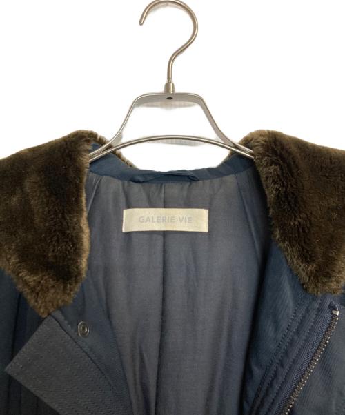 GALERIE VIE（ギャルリーヴィー）GALERIE VIE (ギャルリーヴィー) ジップ中綿コート ネイビー サイズ:36の古着・服飾アイテム