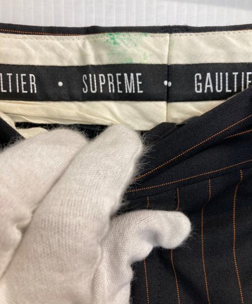 SUPREME（シュプリーム）SUPREME (シュプリーム) Jean Paul GAULTIER (ジャンポールゴルチェ) 19SS Pinstripe Cargo Suit Pants ブラック サイズ:30の古着・服飾アイテム