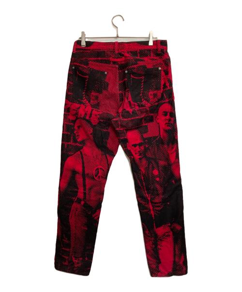 SUPREME（シュプリーム）SUPREME (シュプリーム) Jean Paul GAULTIER (ジャンポールゴルチェ) 19SS Fuck Racism Jean ブラック×レッド サイズ:32の古着・服飾アイテム