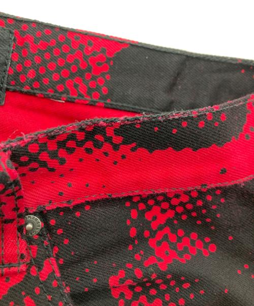 SUPREME（シュプリーム）SUPREME (シュプリーム) Jean Paul GAULTIER (ジャンポールゴルチェ) 19SS Fuck Racism Jean ブラック×レッド サイズ:32の古着・服飾アイテム