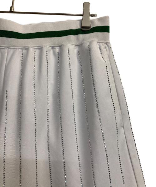 SUPREME（シュプリーム）SUPREME (シュプリーム) 22SS Rhinestone Stripe Basketball Short ホワイト×グリーン サイズ:Ｓの古着・服飾アイテム
