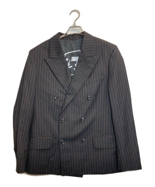 SUPREME（シュプリーム）SUPREME (シュプリーム) Jean Paul GAULTIER (ジャンポールゴルチェ) 19SS Pinstripe Double Breasted Blazer ブラック サイズ:-の古着・服飾アイテム