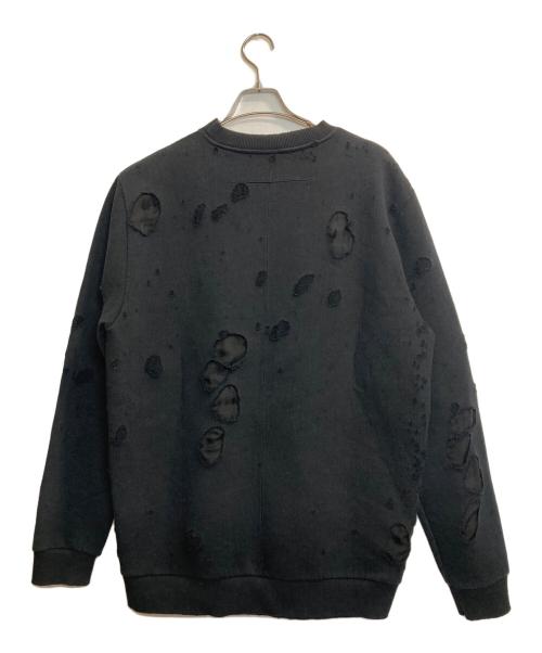GIVENCHY（ジバンシィ）GIVENCHY (ジバンシィ) 17AW デストロイ加工スウェット ブラック サイズ:XLの古着・服飾アイテム