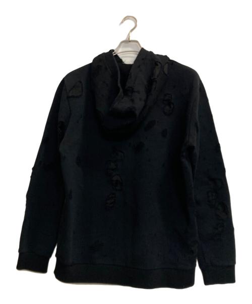 GIVENCHY（ジバンシィ）GIVENCHY (ジバンシィ) デストロイ加工パーカー ブラック サイズ:LLの古着・服飾アイテム