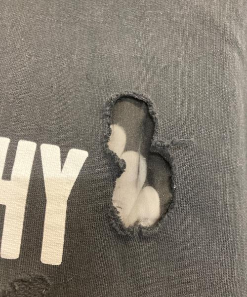 GIVENCHY（ジバンシィ）GIVENCHY (ジバンシィ) デストロイ加工パーカー ブラック サイズ:LLの古着・服飾アイテム