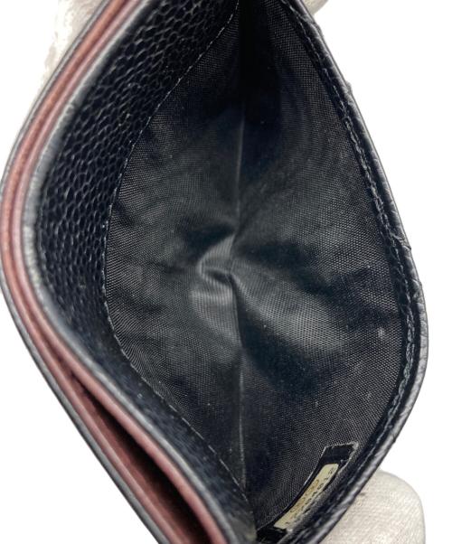 CHANEL（シャネル）CHANEL (シャネル) キャビアスキンマトラッセカードケース ブラックの古着・服飾アイテム