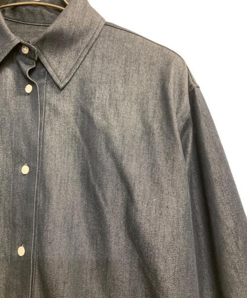 Bluelea（ブルレア）BLUELEA (ブルレア) シルクブレンドショートデニムシャツ インディゴ サイズ:ＦＲＥＥの古着・服飾アイテム