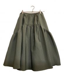 Bluelea（ブルレア）の古着「Jacquard skirt」｜グリーン