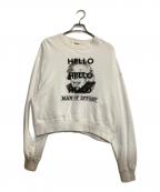 Oblada×Adam et Ropeオブラダ×アダム エ ロペ）の古着「別注 BONJOUR SWEAT / ボンジュールスウェット」｜ホワイト